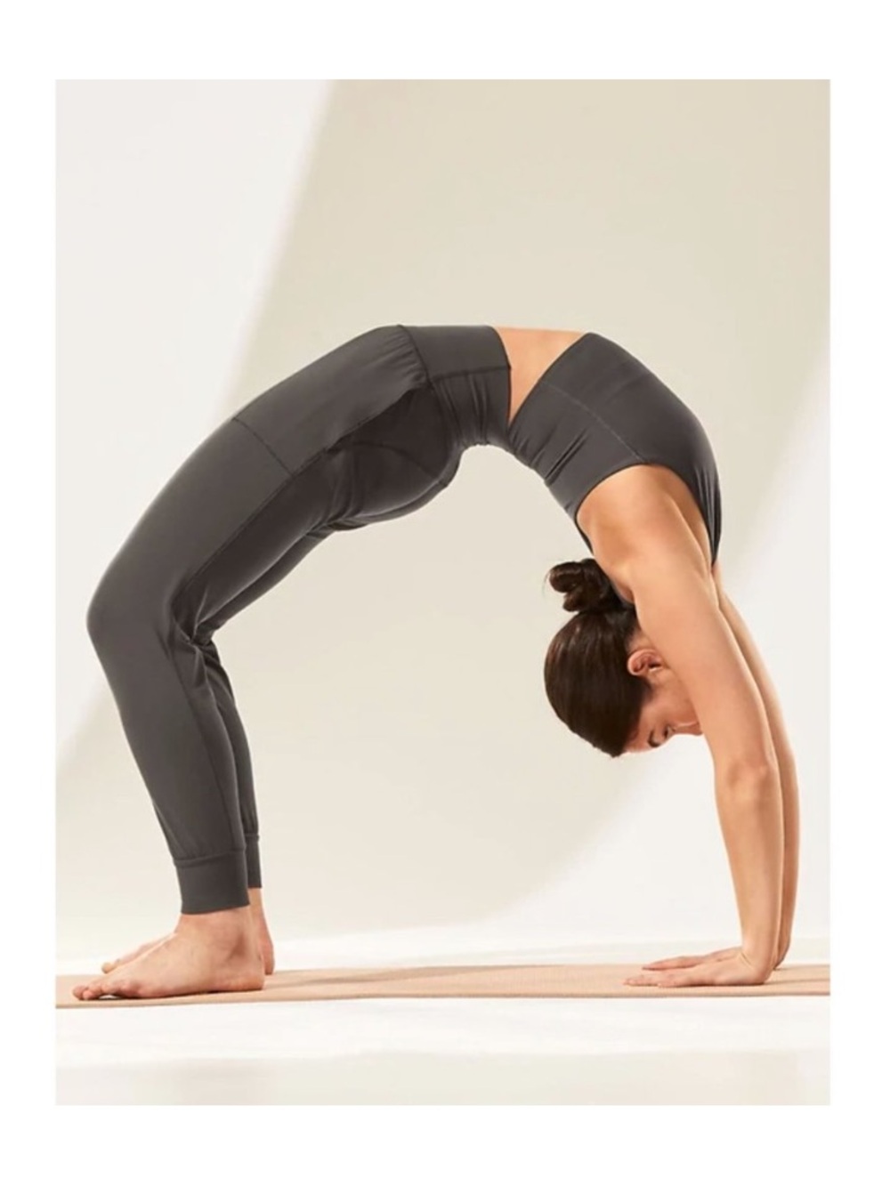 Athleta Cruise Jogger Powervita Black Olive Green Gray High Rise Athleisure S - Picture 13 of 13
